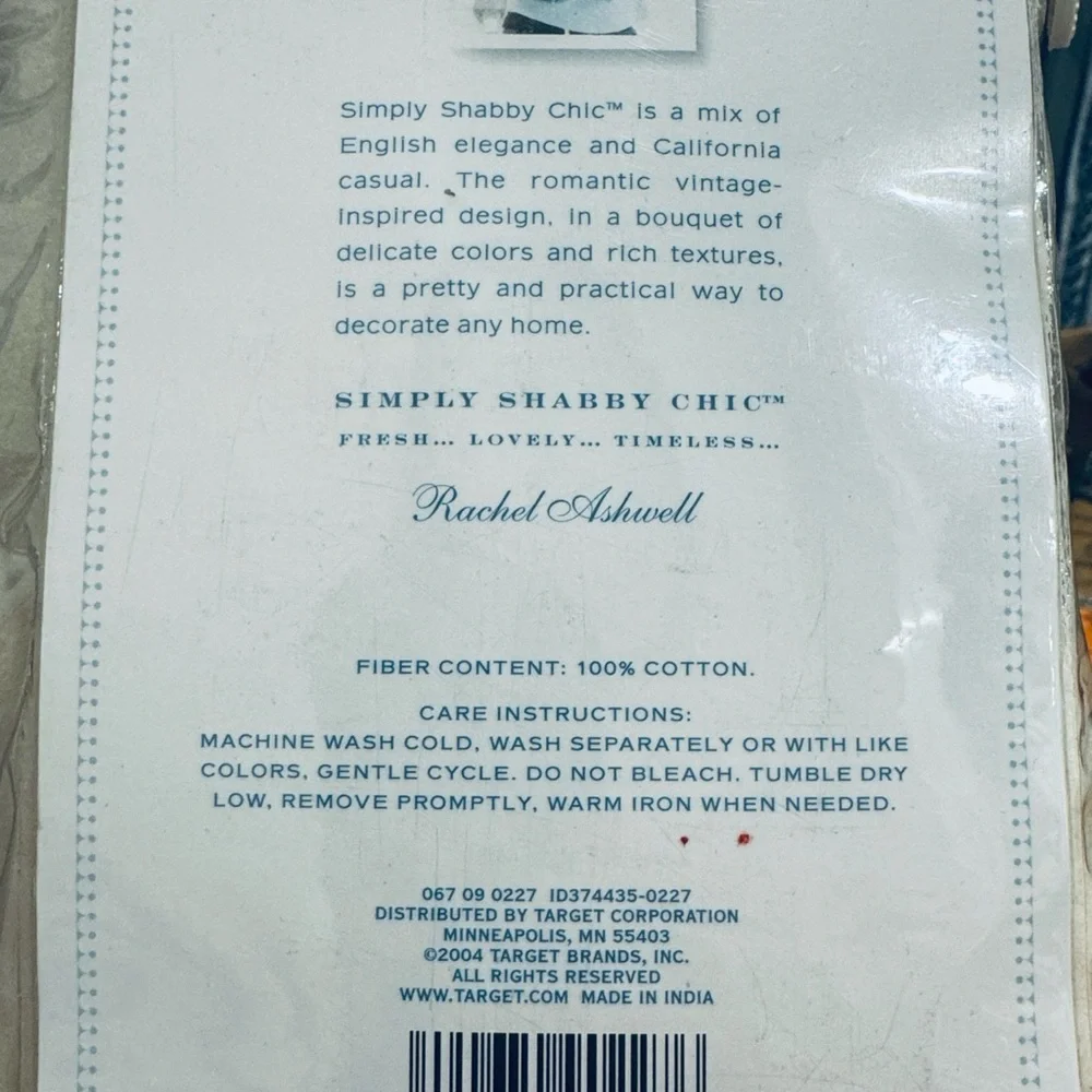NIB / SIMPLY SHABBY CHIC VELVET SLIPCOVER CHAIR COVER RACHEL ASHWELL